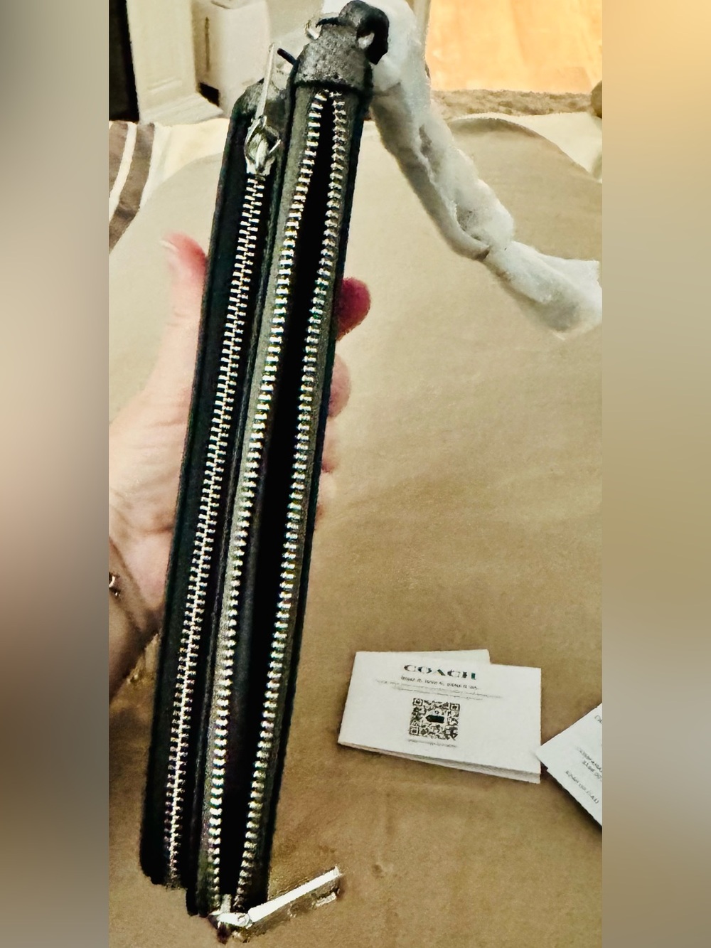 Coach Metallic Multi Signature double zip Wristlet CW968 - NWT $198 - Picture 9 of 16